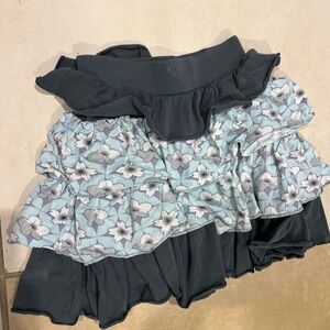Matilda Jane Blue and Gray Floral Skirt